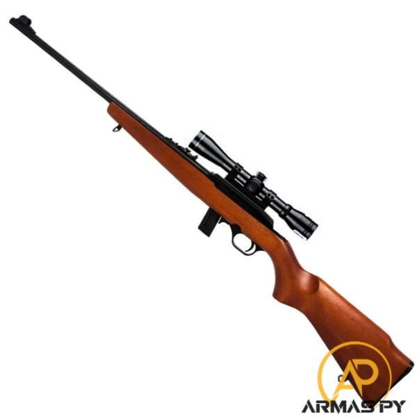 Rifle CBC 7022 Cal 22Lr 10 Tiros - Madeira - Luneta 4x16x50