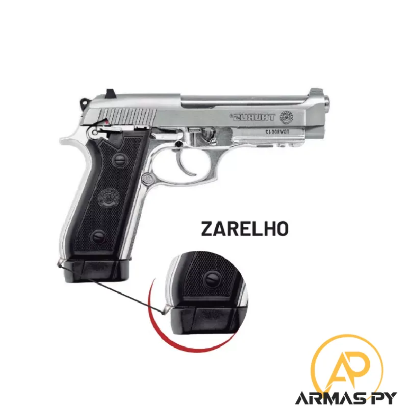 Pistola Taurus Semiautomática PT59 S INOX Fosco .380AUTO Com Zarelho