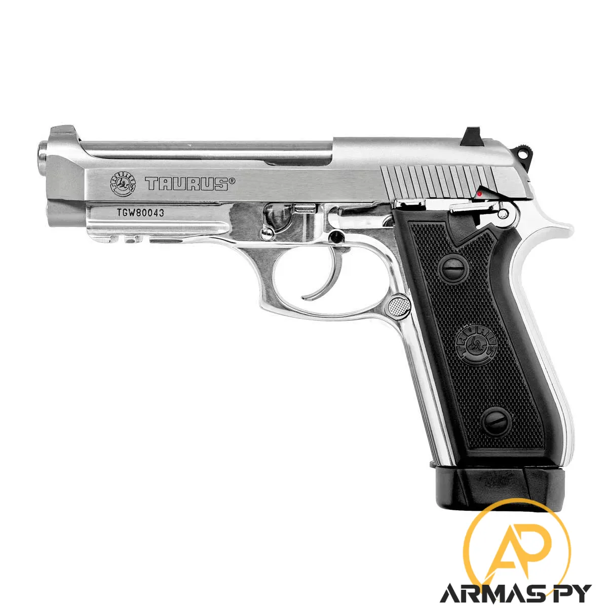 Pistola Taurus Semiautomática PT59 S INOX Fosco .380AUTO Com Zarelho