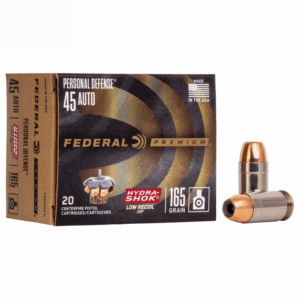 Munição Federal .45ACP JHP Hydra Shok 165gr Cx.20un