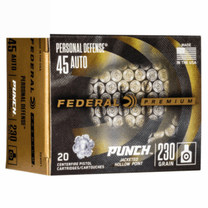 Munição Federal .45ACP JHP Punch 230gr Cx.20un