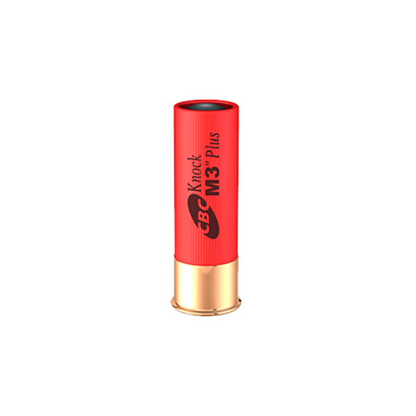Cartucho CBC .12GA [76,2mm] Knock Plus SG1 CH-SG M3″ Cx.25un