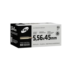 Munição CBC Calibre 5,56x45 Comum Ball M193 55gr Caixa 50un